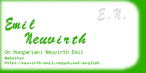 emil neuvirth business card